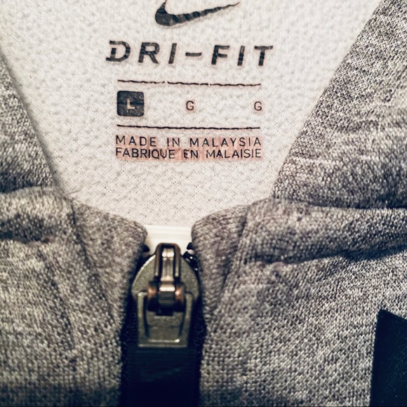 Nike Boys Gray Dri Fit Hoodie Large (14-16) - Picture 5 of 12